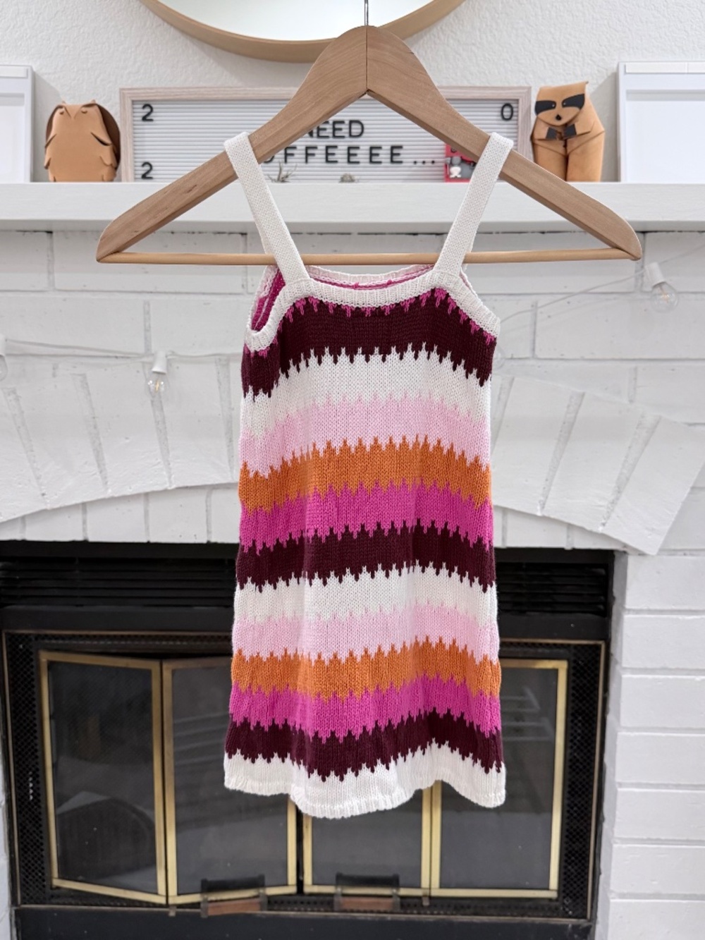 Old Navy Baby Toddler 2T Knit Crochet Sleeveless Dress Sweater Romper